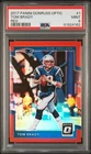 2017 PANINI DONRUSS OPTIC TOM BRADY RED PRIZM PSA 9 #1 40/99 COLOR MATCH GOAT