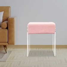 Pinkl Taburete de Maquillaje Silla con Cojín, Moderno Taburete de Tocador Multifuncional