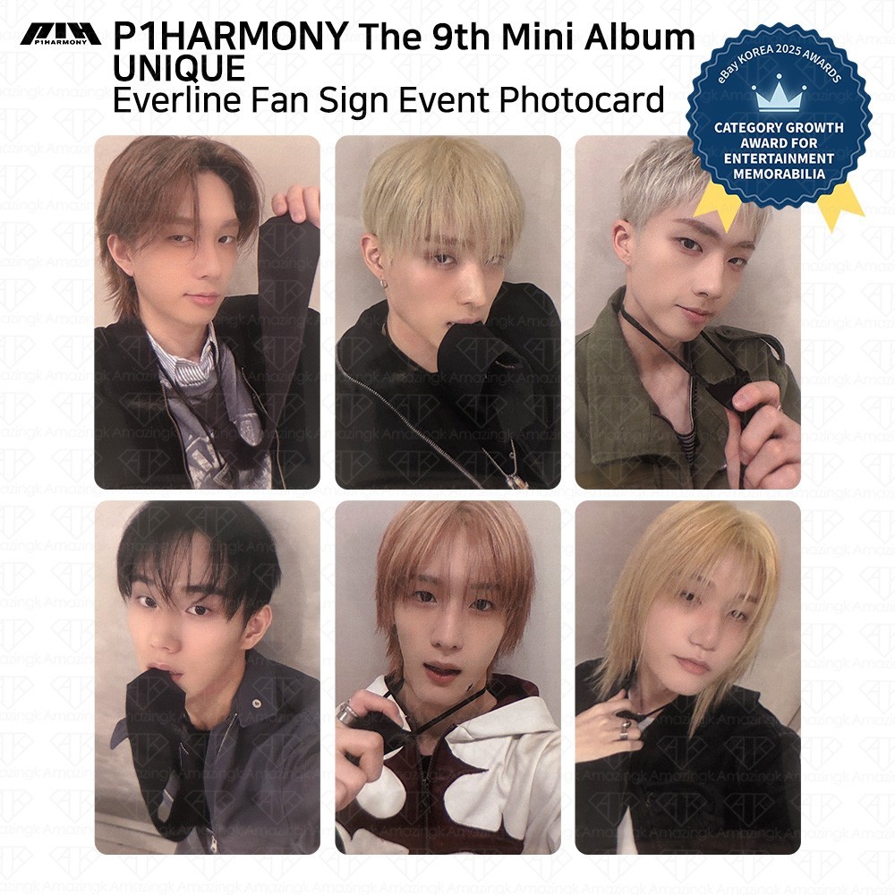 P1Harmony 9th Mini Album UNIQUE Everline Fan Sign Event Photocard