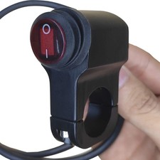 12V Waterproof 7/8 Inch Motorcycle Handlebar LED On Off Switch Motorcycle Hea...
