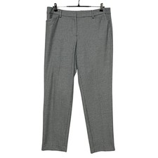 Talbots Hampshire Ankle Pants Womens 10 Black Gray Houndstooth Stretch