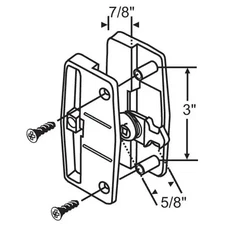 Strybuc Black Screen Door Handle with 3" Center Holes 14-94