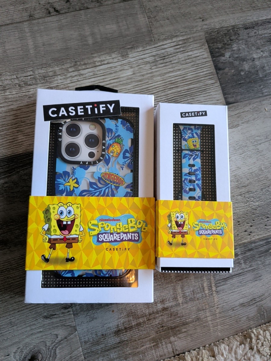 Casetify iPhone 15 Pro SpongeBob Hibiscus Pattern Case W/Apple