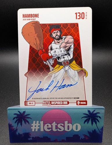 Bo Jackson Battle Arena HAMBONE `Jack Ham` Blizzard Brawl Auto #JHA-12
