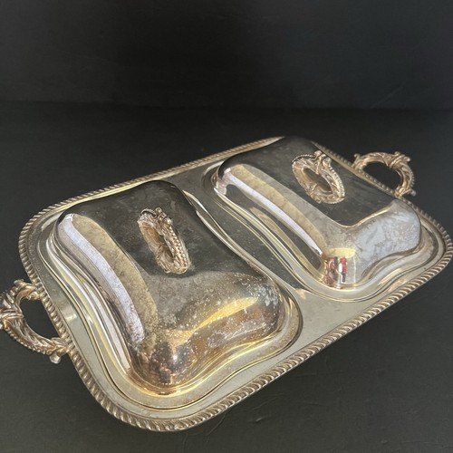 VTG Double Sided Serving Dish Silver Plated - Picture 17 of 24