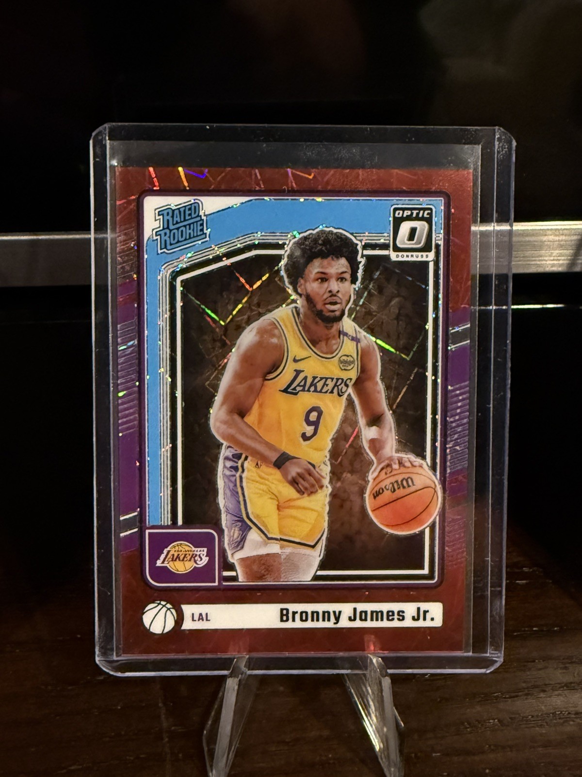 2024-25 Donruss Optic #282 Bronny James Jr. Red Velocity /299 Lakers