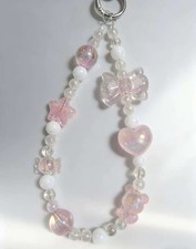 Handmade Pink Bag Phone Key Chain Charm