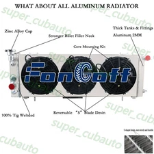 4 Row Radiator+Shroud+Fan For 1991-2001 Jeep Cherokee XJ Comanche 4.0L