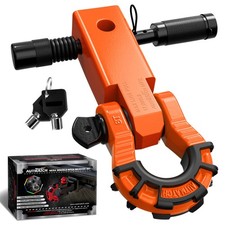 AUTMATCH 2in Shackle Hitch Receiver Heavy Duty 68000 Lbs Towing Kit Off-Road Rec