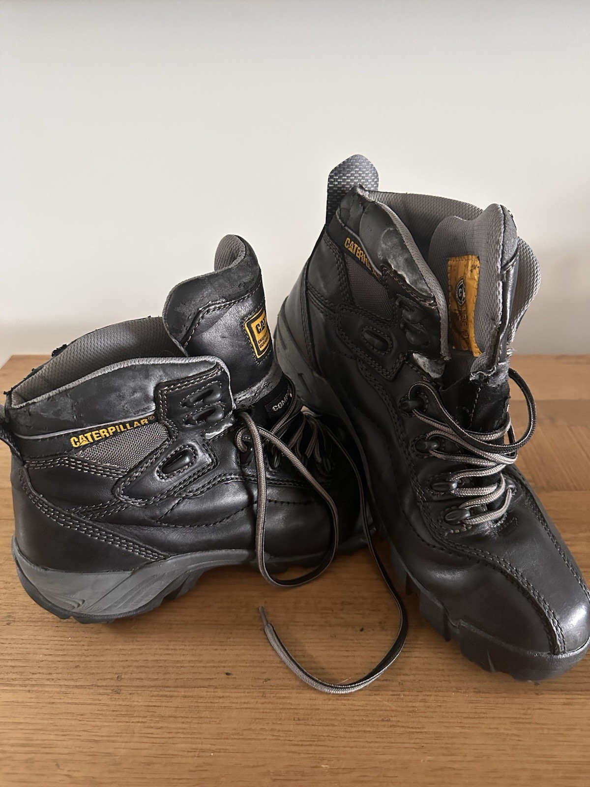 's Work Boots Black Leather Euro 42.5