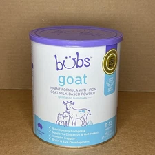 Bubs Whole Goat Milk Formula with Iron, Goat Milk-Based Powder, for Infants 0-12