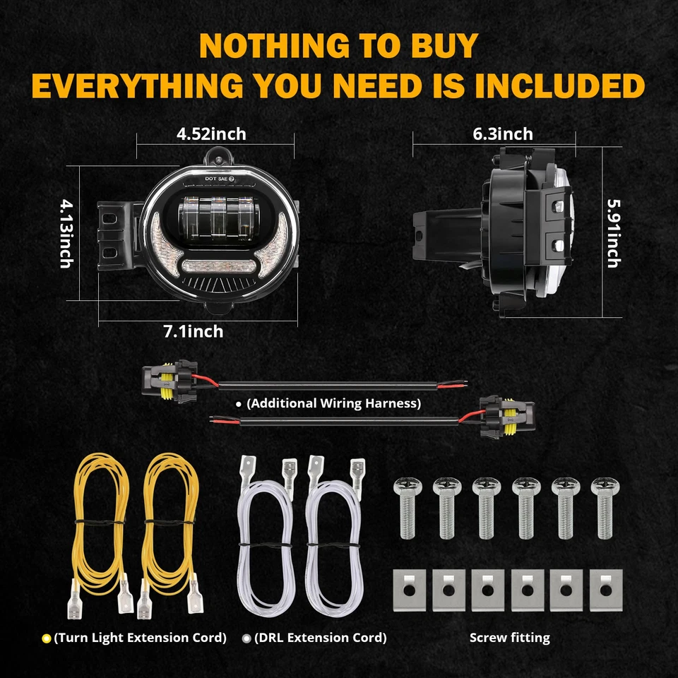 Barra de luz LED curva intermitente estroboscópica 42" + luz antiniebla LED para Dodge Ram 2002-2009 Foto 3 de 4