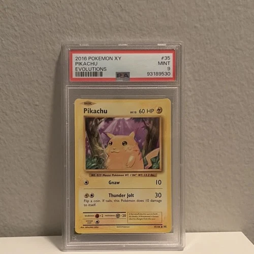 Pokémon Pikachu Evolutions 35/108 Regular Common Basic PSA 9 TCG 2016