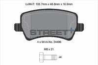 BremsbeläGe Volvo S80 Ii (124) 1.6 Drive Baujahr 06/11–01/14 Kw 84 Ps 114 - Pagi