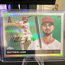 Topps Chrome Platinum Anniversary 2025 Matthew Lugo #362 Angels Rookie Card. rookie card picture
