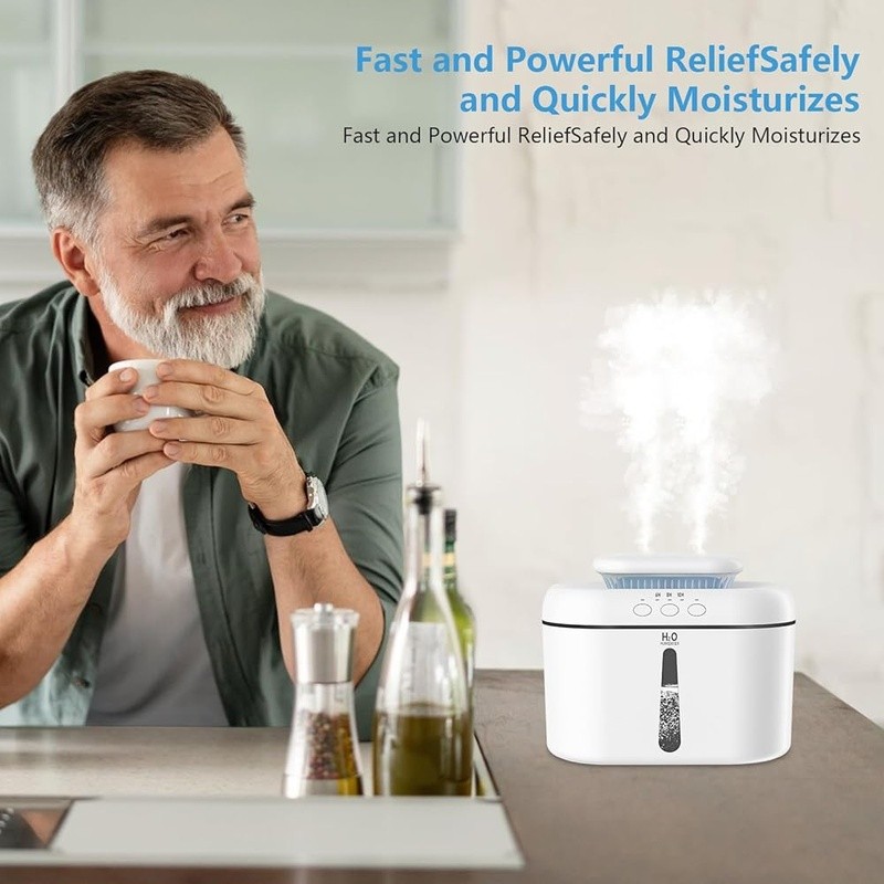 2L Quiet Humidifier 24H Continuous Mist Easy Clean USB Charging Auto Shut Off thumbnail 7