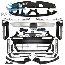 18PC For Accord 2018-20 Chrome Grille Molding Fog light Bumper Headlight Bracket