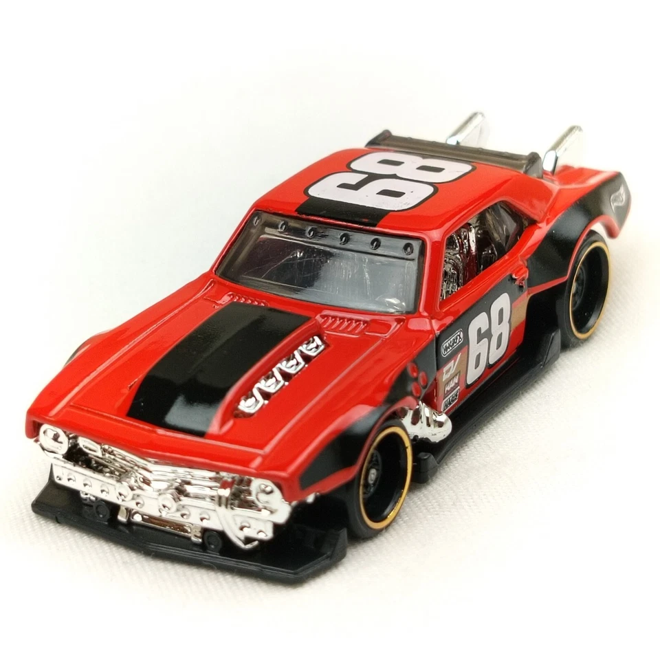 Литой на заказ красный спортивный автомобиль Chevrolet Hot Wheels 68 Camaro коллекционный - Изображение 3 из 4