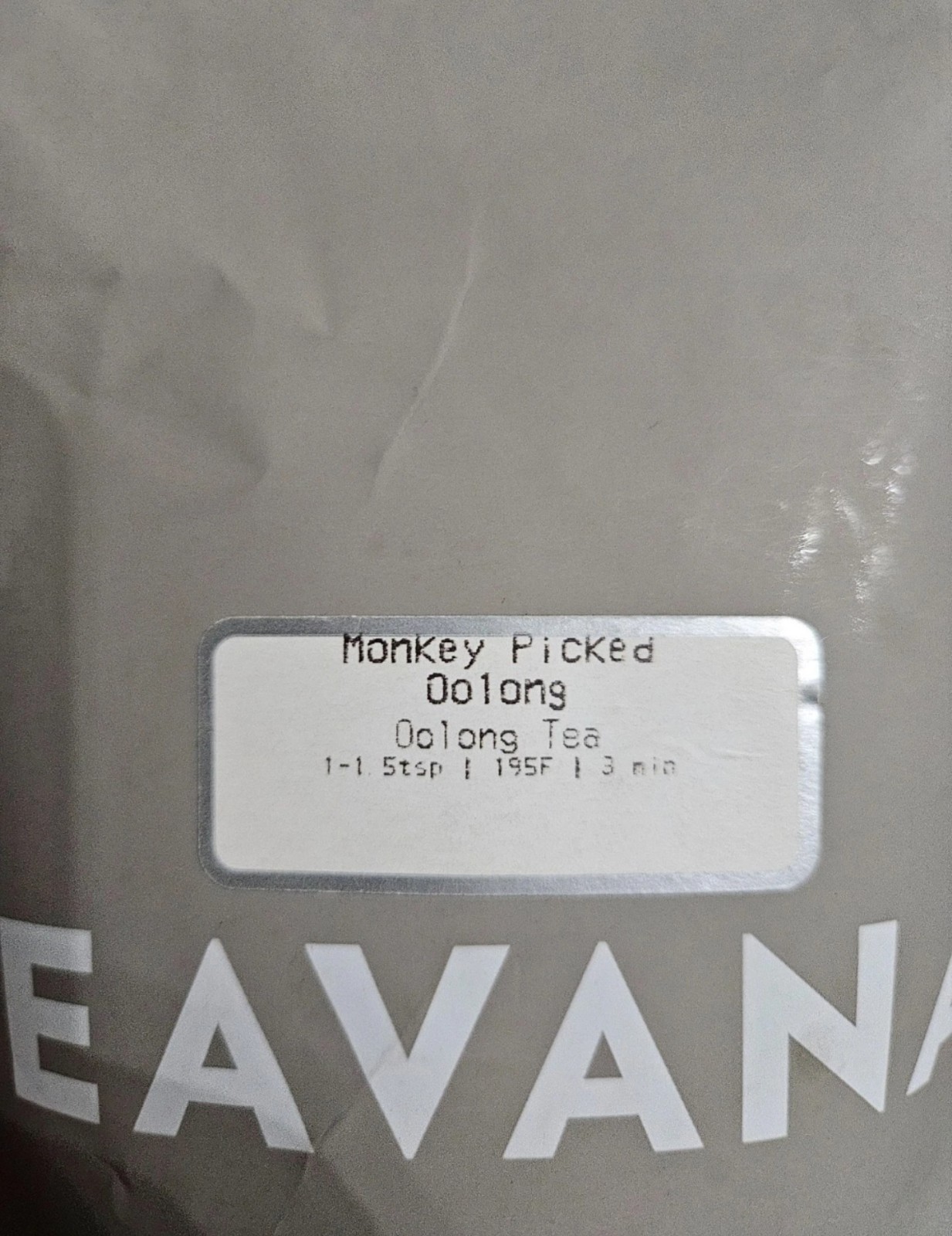🍵 NEW! RARE! TEAVANA MONKEY PICKED OOLONG 2 OZ SEALED GRAY BAG 🍵