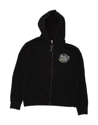 MAUI AND SONS Herren Grafik Reißverschluss Hoodie Pullover Large schwarz Baumwolle CA16