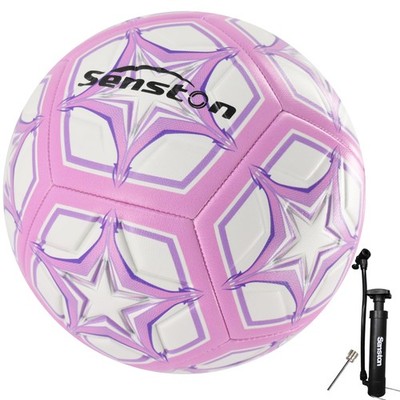 Senston Soccer Ball Size 5 with Texture - PVC Soccer Ball & Butyl Bladder for...