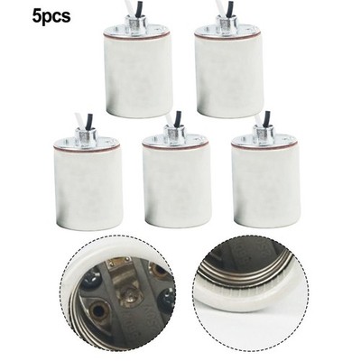 E26 Standard weiß Porzellan Lampenfassung für Pendelleuchten 5er Pack