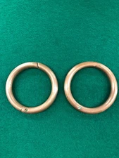 Antique Set of (2) - 3" Wrought Copper Large Bull/Pig Nose Ring - Primitive Farm