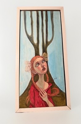 KIVA Kelli Vivanco ''LIMBS'' 2007 Original Signed Oil Portrait Framed Panel