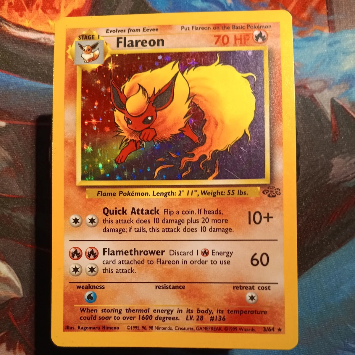 Flareon Pokémon TCG Individual Collectible Card Game Cards for