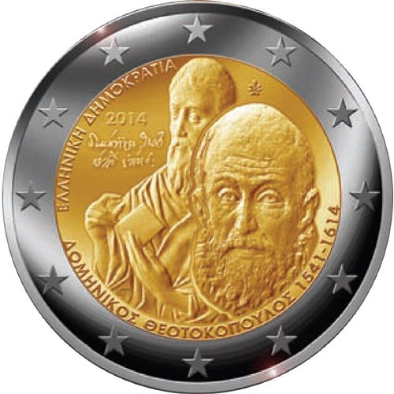 2 € euro commémorative Grèce 2014 el Greco