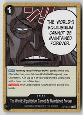 The World's Equilibrium Cannot Be Maintained Forever OP13-097 One Piece NM