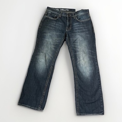 TK Axel Mens Treadwell Jeans Blue Relaxed Straight Denim Pants W32 X L30