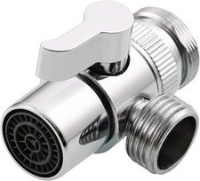 Brass Sink Faucet Diverter Valve M22  x  M24   2  Way Hose Splitter for Kitchen Sin