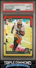 2017 Panini Donruss Optic Aaron Jones Rookie Red/Yellow Prizm PSA 10 B495