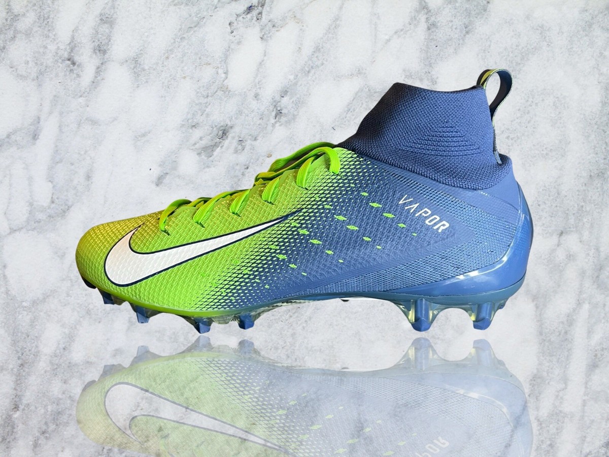 Nike Vapor Untouchable Pro 3 Cleats Seahawks Neon Green Navy AO3021 400 Size 14 eBay