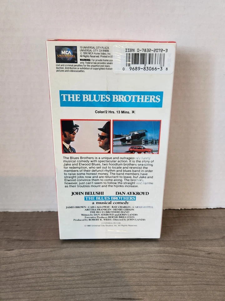Blues Brothers (VHS, 1990) John Belushi Factory Sealed MCA With Water Marks - Image 2 of 4