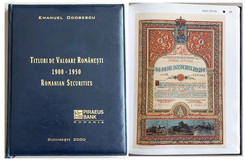 Romanian securities catalog 1900-1950, Scripophily monograph album