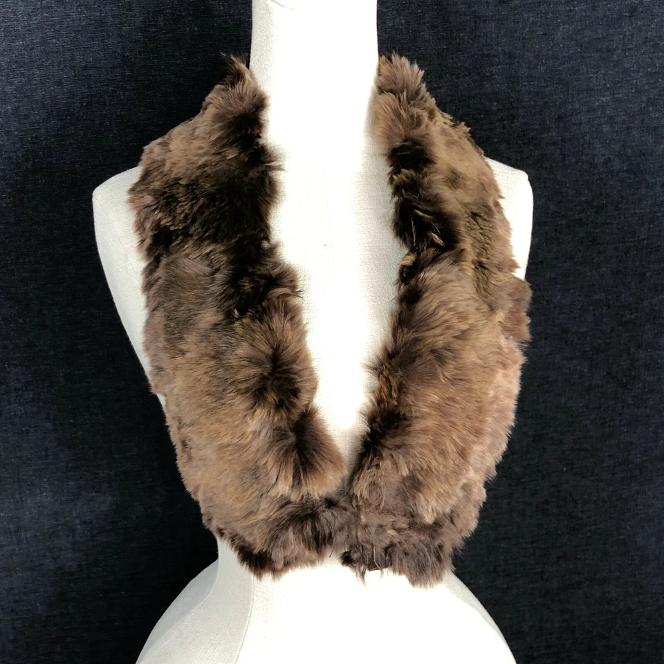 Antique TRUE Vintage Rabbit Fur Collar &Bonus BEAUTIFUL Brown Womens 20s 30s 40s - Image 2 of 4