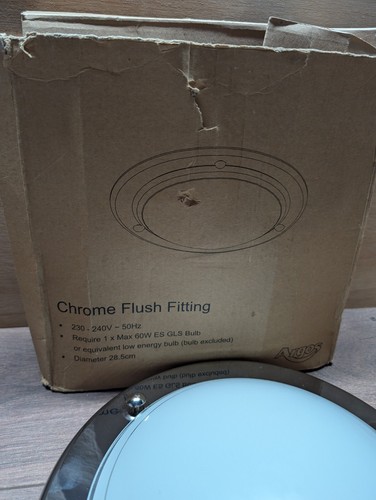 Moderne Chrom-Deckenleuchte unterputz - 28,5 cm - Bild 3 von 6