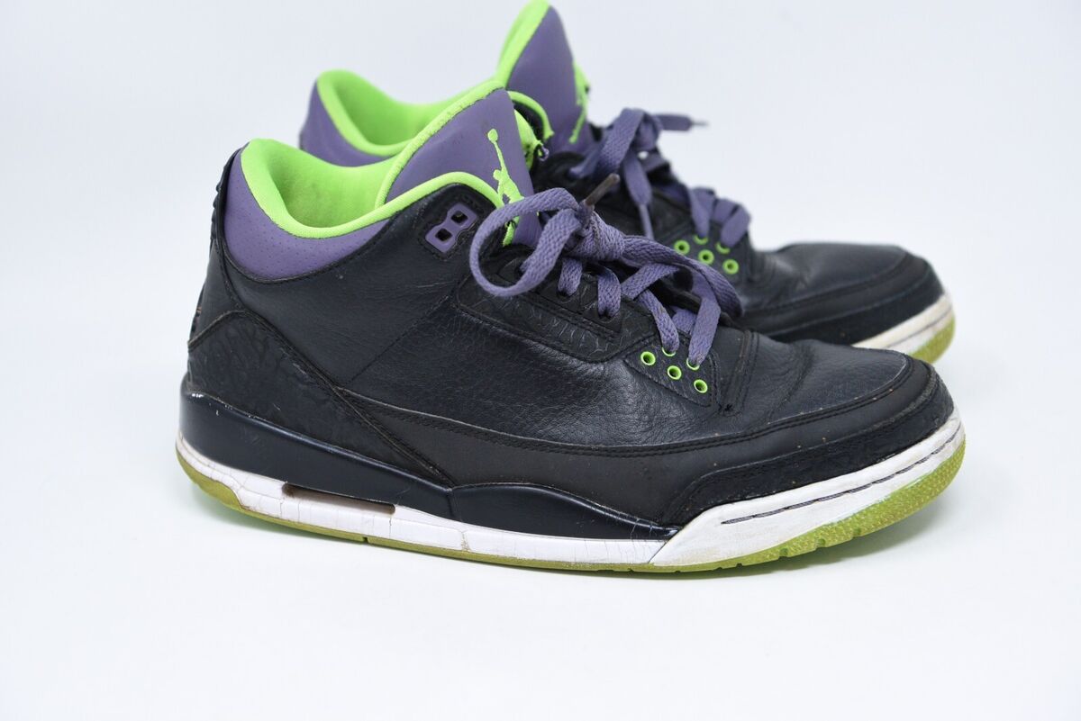 Nike Air Jordan 3 Retro Joker Black Electric 136064-018 Mens Nike Air Jordan 3 Retro Joker Black Electric 136064-018 Mens
