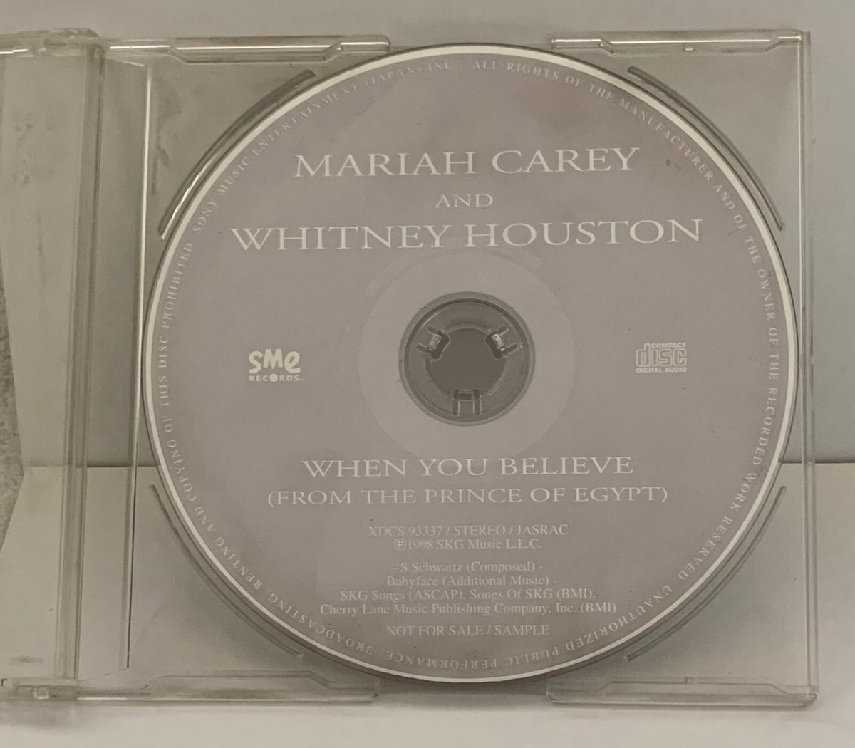 12インチMariah & Whitney -/When You Believe Whitney Houston, Mariah Carey - When You Believe (Official
