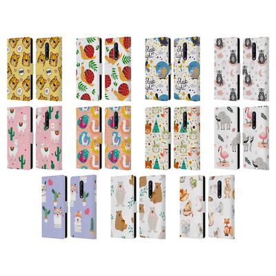 OFFICIAL HAROULITA ANIMAL PATTERNS LEATHER BOOK WALLET CASE FOR ONEPLUS PHONES