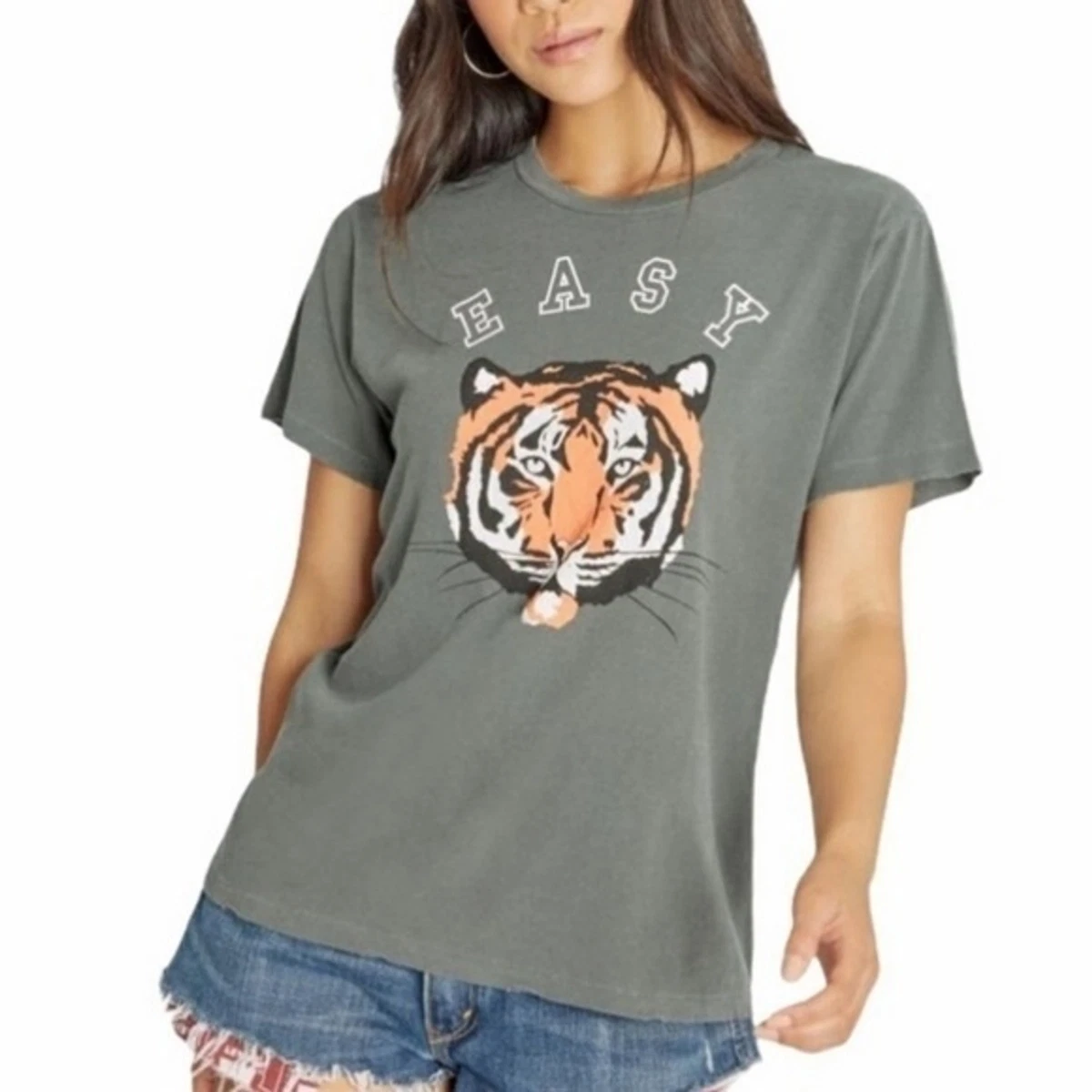 Wildfox Easy Tiger Graphic T-Shirt Size Medium | eBay