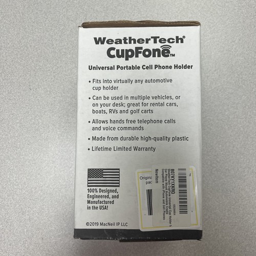 WeatherTech CupFone Universal Adjustable Cup Holder Car Mount for Cell Phones - Photo 3 sur 15