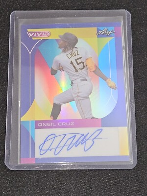2022 Leaf Vivid Oneil Cruz Blue Parallel Auto 5/30 Pirates RARE | eBay