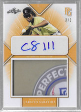 CARSTEN SABATHIA 2021 Leaf Perfect Game RC XRC 5 Color Logo Patch Auto 3/3 GT