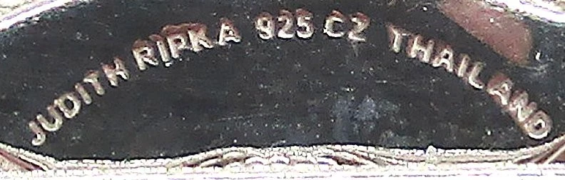 JUDITH RIPKA 925 Sterling Silver CZ and Onyx Pin / Pendant  lot 32a1 - Image 4 of 4