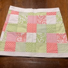Vineyard Vines Girls Size 14 Patchwork Seer Sucker Skirt Lined Adjustable Waist