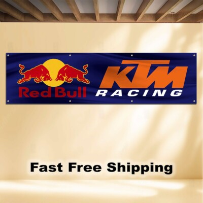 #ad KTM RACING 2#x27;X8#x27; BANNER FLAG RED BULL RACING $17.41