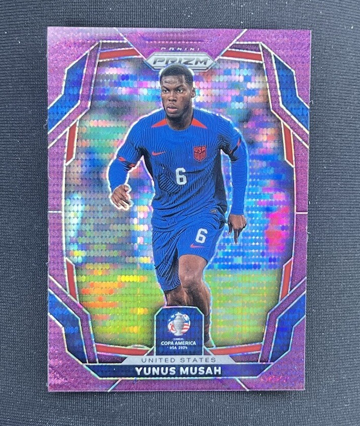 Yunus Musah USMNT 2024 Copa America Prizm Purple Pulsar Prizm /49